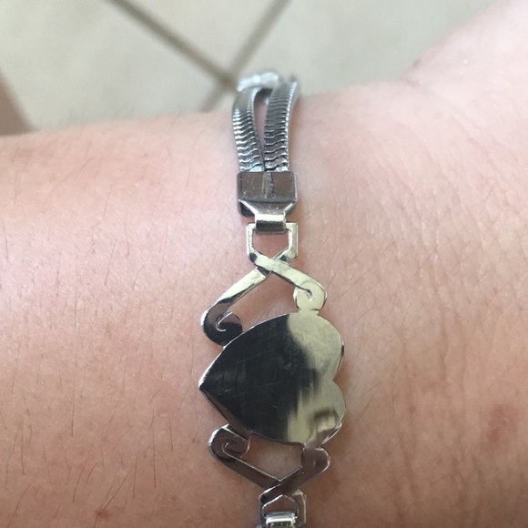 STERLING SILVER HEART BRACELET - Picture 8 of 8